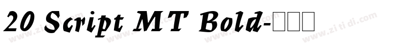 20 Script MT Bold字体转换